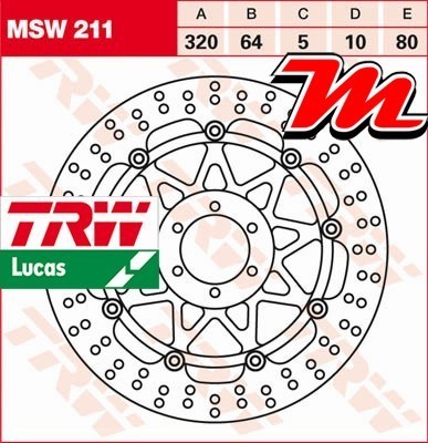 Disque frein avant - de, trw